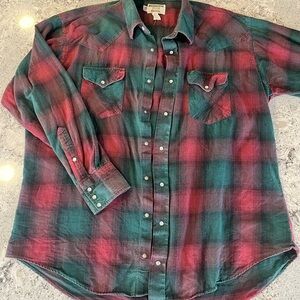 Vintage Western Snap Button Down Flannel